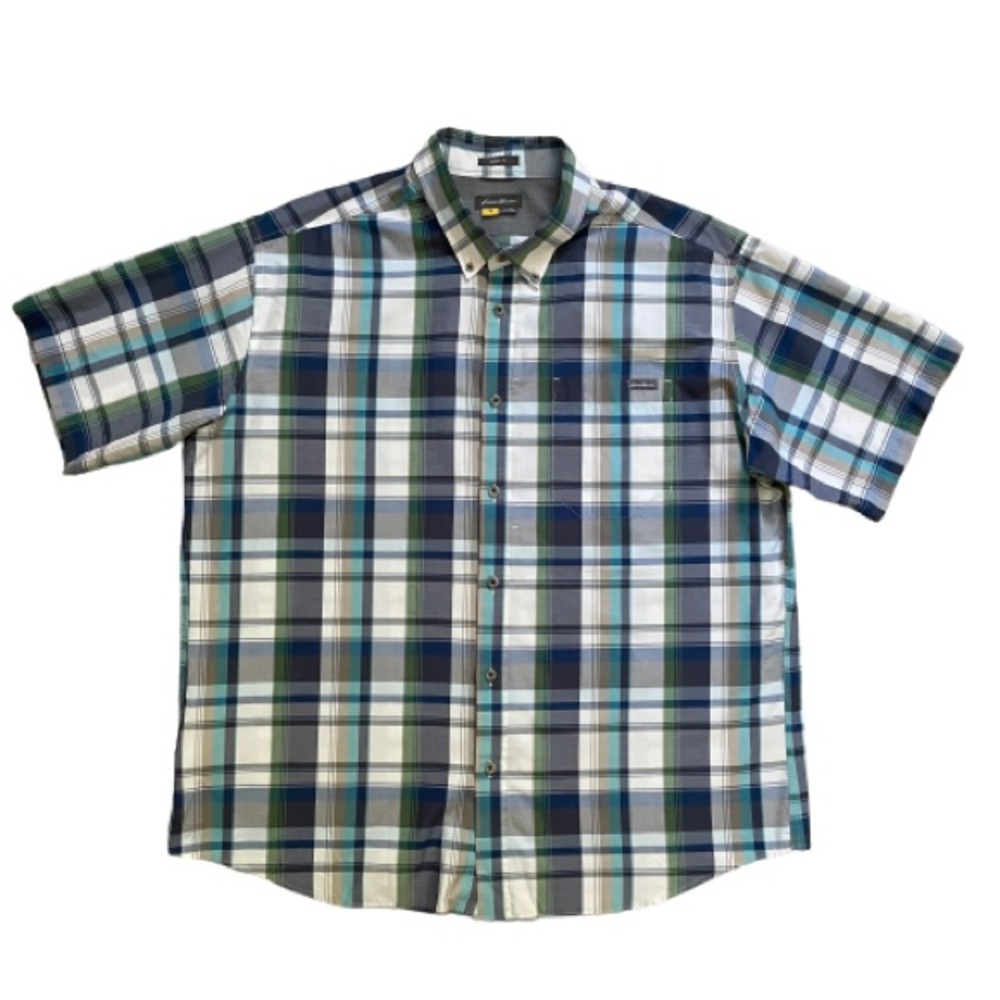 Eddie Bauer Classic Fit Multi Color Button Down S… - image 1